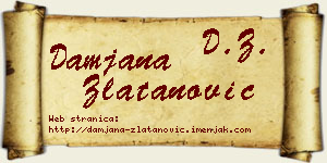 Damjana Zlatanović vizit kartica